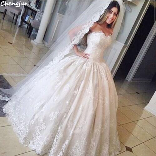 Chengjun Izmir Real Pictures Fashion Princess Ball Gown Wedding Dresses
