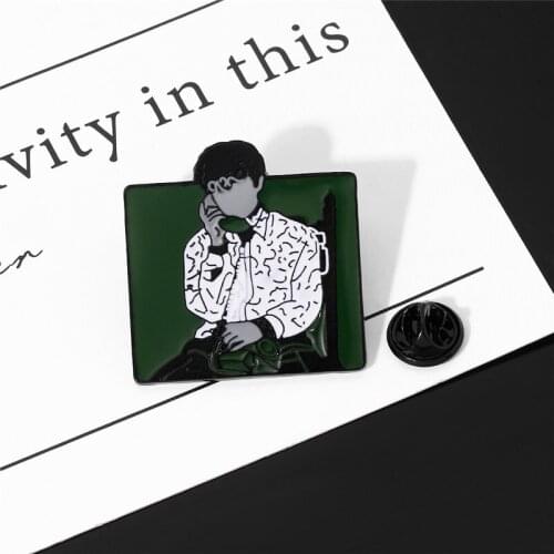 Call Me by Your Name Square Enamel Pin Classic American Romance Movie Cartoon Badge Brooch Lapel Bag Pins Jewelry Gift Wholesale