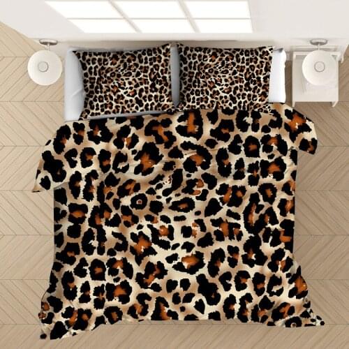 3d Leopard And Tiger Print Bedding Set Duvet Cover Pillowcase Adult Comfortable Bedding Family Bedroom Cotton Sheets
