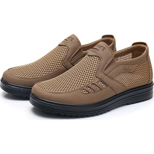 Fashion Summer Shoes Men Casual Mesh Shoes Large Sizes 38-48 Lightweight Breathable Slip-On Flats 2021 New Men Sneakers