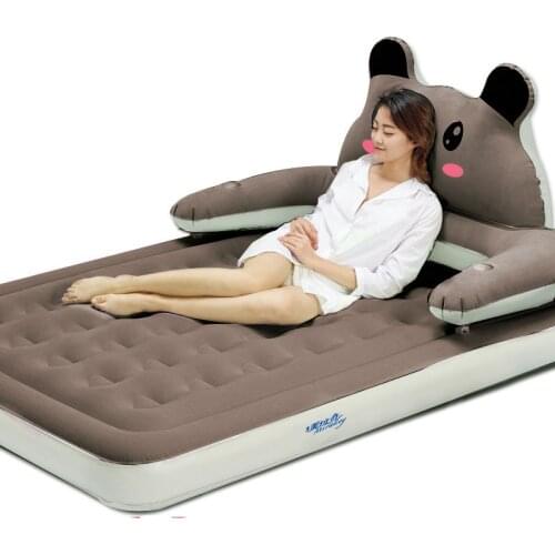 152*203*22cm Air Mattress Cartoon Back Mattress Home Bedroom Air Bed Beach Mat Inflatable Mattress With Electric Pump