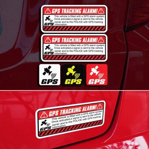 5pcs /Set Car Decals Warning GPS Alarm System Car Sticker Anti-Theft Reflective Vinyl Stickers For Car, Motorcycle ,Bike Decal