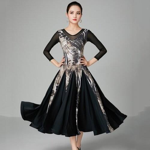 New Ballroom Competition Dance Dress Women long waltz Tango Modern dance costumes for stage performance