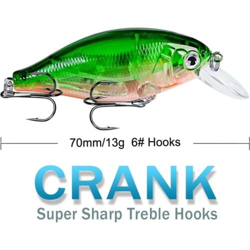 New Style Rock Crank Fishing Bait 7cm/13G Plastic SUPERBAIT 5-Color Classic Lure Bait Dwc001 Lures Winter Fishing Swimbait