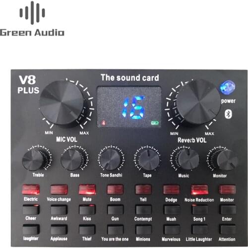 GAX-V8 PLUS Wholesale professional V8 Plus Sound Card Mobile Phone External Sound Card for Live Stream