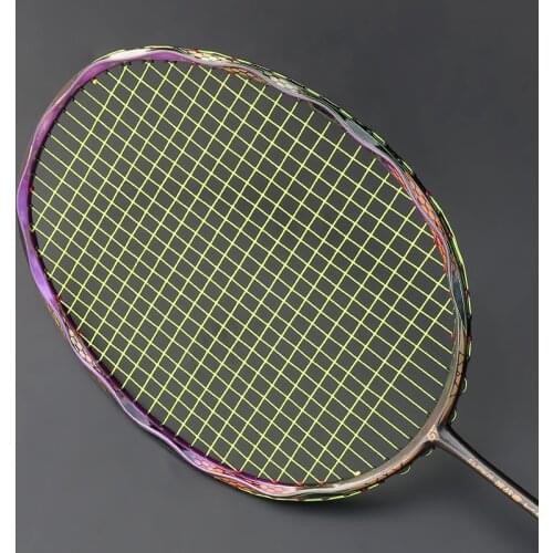 Professional T700 Carbon Fiber Badminton Rackets Light 4U With String Bag Max Tension 30LBS Offensive Type Racket Padel Original