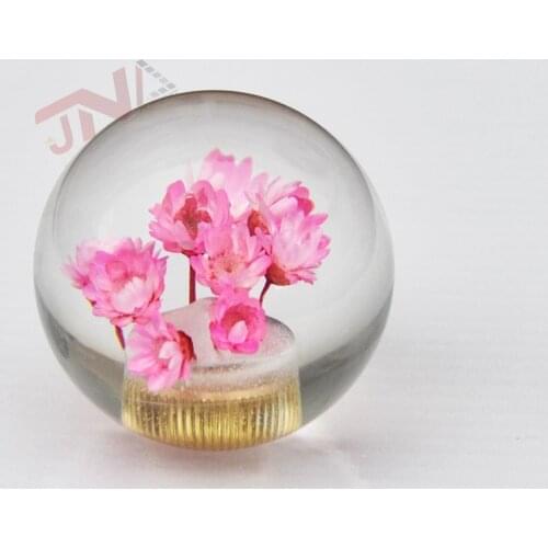 54mm Flower Shift Gear Knob Shift Knob Stick Crystal Flower Gear Shifter