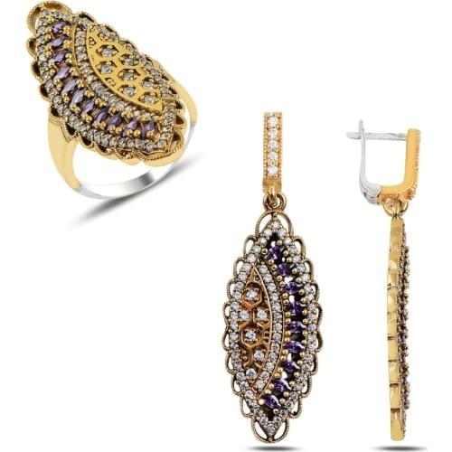 Silver 925 Sterling Zircon Cubic Zirconia Authentic Set