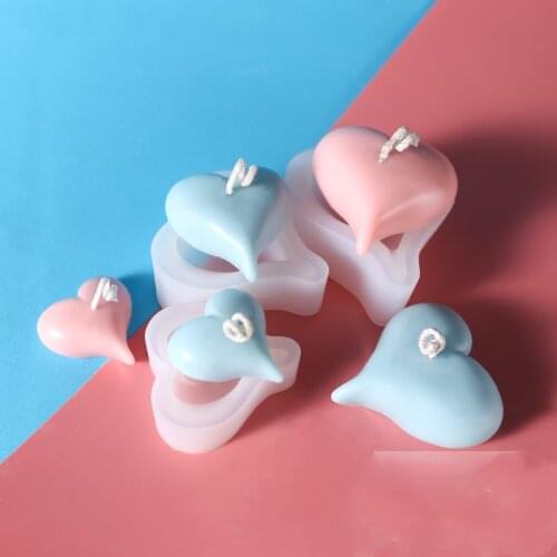 Love Heart-Shaped Silicone candle Molds For Cakes Mousse Chocolate Dessert Bakeware Pastry Mould