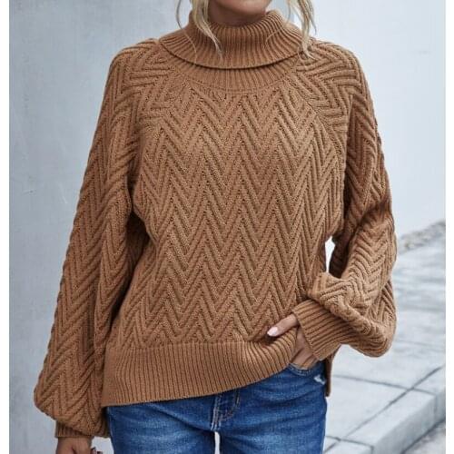 Sweater Kофта женская Turtleneck Woman Long Sleeve Pullovers Sweaters Women Pull 2021 Spring&Autumn Loose Pull Femme Streetwear