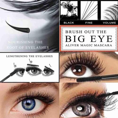 Silk Fiber Mascara Eyelashes Long Thick Curling Lengthening Make Up Eyes Curling Waterproofs Easy To Remove Extension Mascara