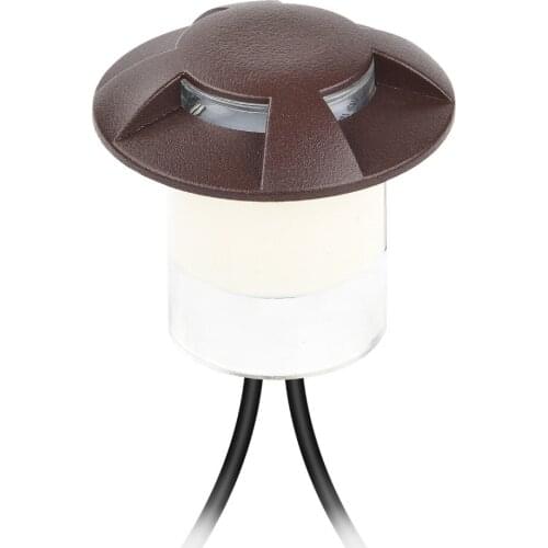 4 Styles Recessed Deck Floor Ground Spot Lights DC12V AC100-240V Brown PC Garden Patio Decoration Lamp With Embedded Part F109