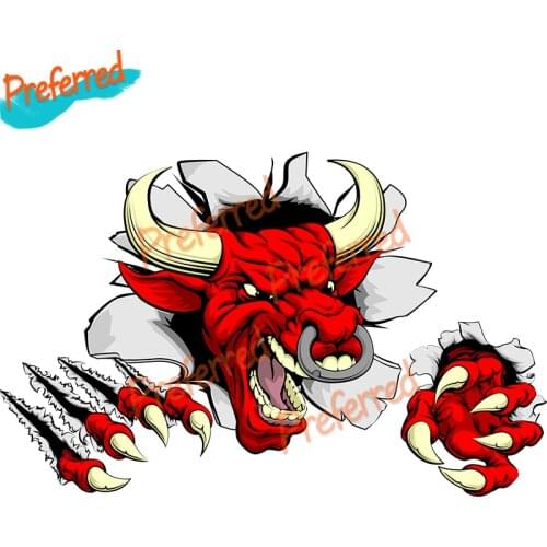 High Quality 3D Red Bulls King Decal Motocross Racing Laptop Helmet Trunk Wall Vinyl Car Sticker Die Cutting