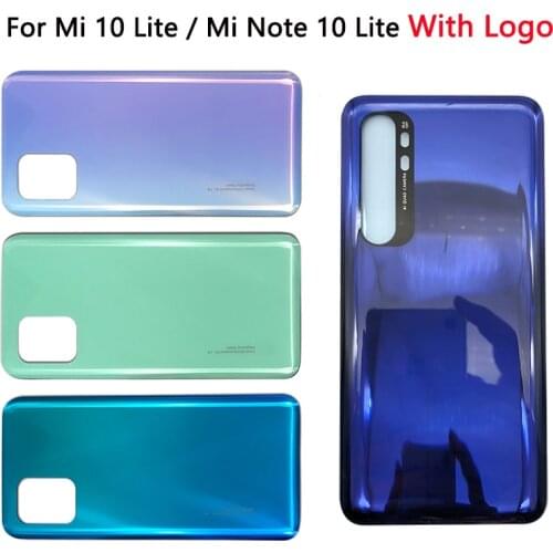 5pcs Rear Back Battery Cover Door Housing Case With Glue Stciker For Xiaomi Mi 10 Lite Mi Note 10 Lite tampa traseira atacado