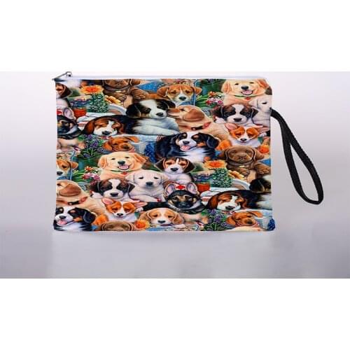 Womens cosmetic bag combination dog digital printing cosmetic bag travel storage bag cosmetic bag