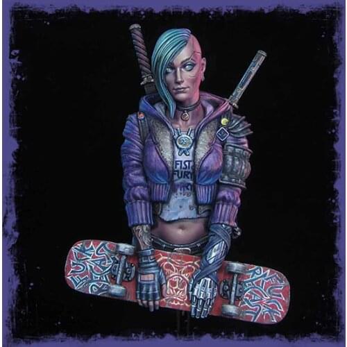 1/10 modern girl with short hair bust Resin figure Model kits Miniature gk Unassembly Unpainted