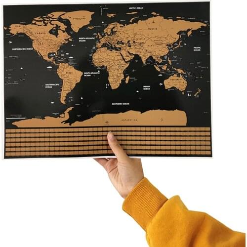 1 Pcs Erasable map Flag version of the world map 40*30cm decorative wall stickers student teaching equipment Decorative poster