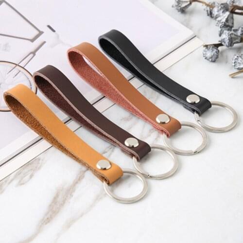 1pcs Vintage Key Holder Wallet Key Ring Holder Bag Women Men Car Keychain Pocket Handmade Genuine Leather Bags Key Accessories