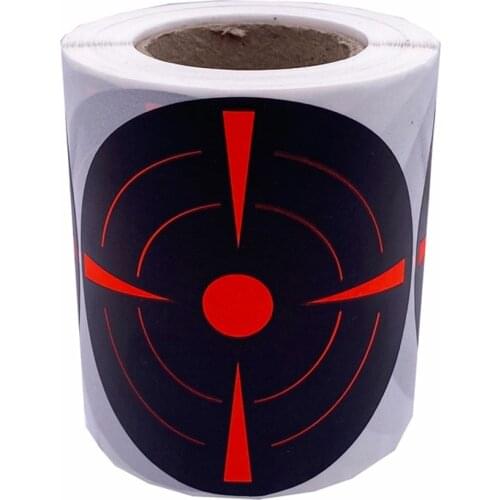 200pcs/Roll Adhesive Paper Reactive Florescent Parper Shooting Target Sticker Florescent Green Upon Impact Repair Label Paper