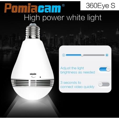 3.0MP Bulb Light Wireless Wifi IP Camera EC29 360 Degree Panoramic FishEye Home Security CCTV Camera Night Vision Voice Intercom