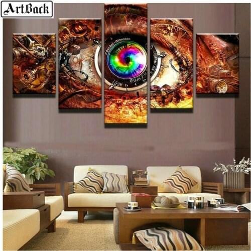 ARTBACK Diamond painting eye icon full square round drill 3d diamond embroidery 5 spell painting for living room decoration