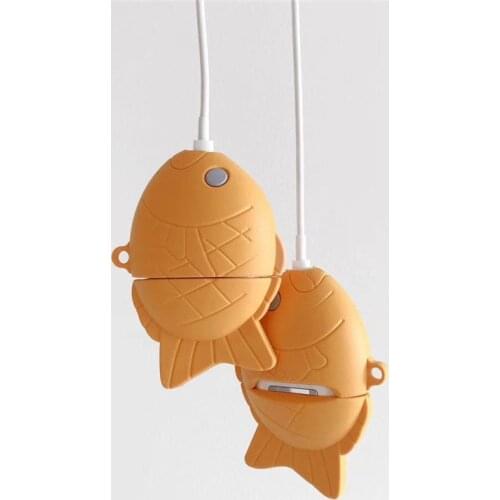 For AirPod 2 Case 3D Fish Cartoon Soft Silicone Wireless Bluetooth Earphone Cases For Apple Airpods Case Cute Cover Funda