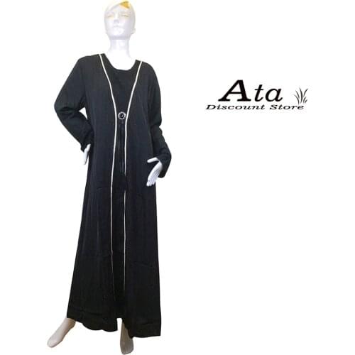 Black Silky Fabric Kaftan Abaya For Lady Muslim Dubai Saudi Tunkish Robe Prayer Islam women Clothing Big Size High Quanlity