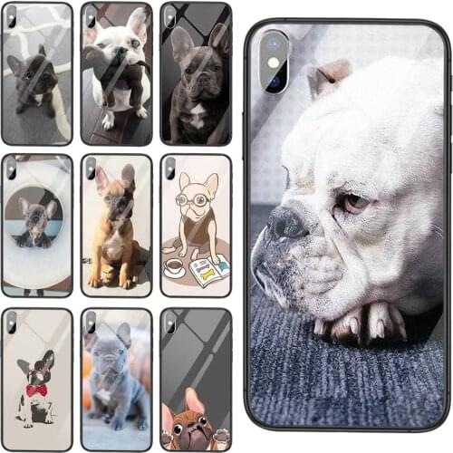 For Huawei Honor 8A 8C 8X 9 9A 9I 9X 10 10I 10X 20 20I 20S V10 V40 Lite P9 Sweet French Bulldog Animal Dogs Black Back Luxury