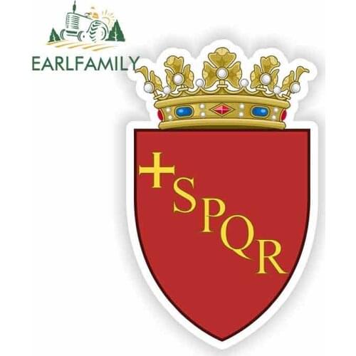 EARLFAMILY 13cm x 7.8cm For Rome City Coat Of Arms Anime Wrap Sticker Vinyl Decal Sticker Car Truck Pinup Car Assessoires
