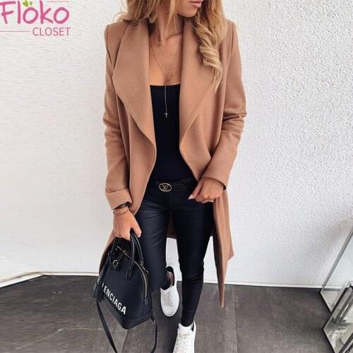 FlokoCloset Women's Trench Coats