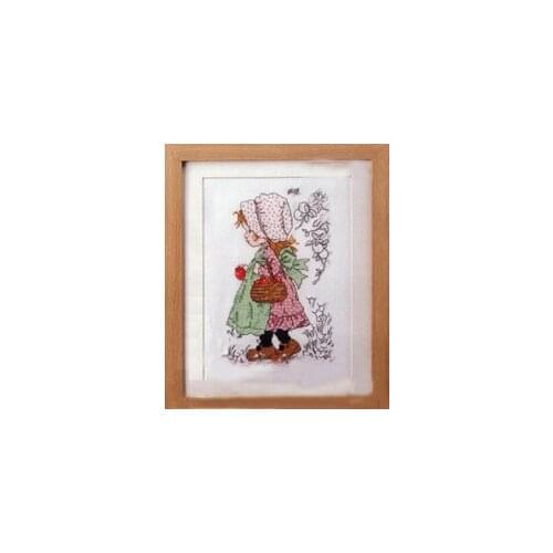 Xiaoyi cotton self-matching cross stitch Cross stitch RS cotton comes with no prints Sarah Kay - Apple Picking girl