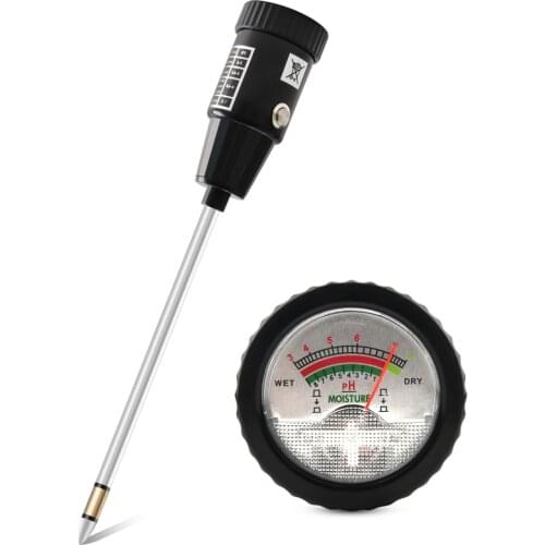 Yieryi Soil pH Moisture Meter Tester Hydroponics Analyzer Long Water Quality Plants Humidity Soil Detector 3-8 pH,1-8 Moisture