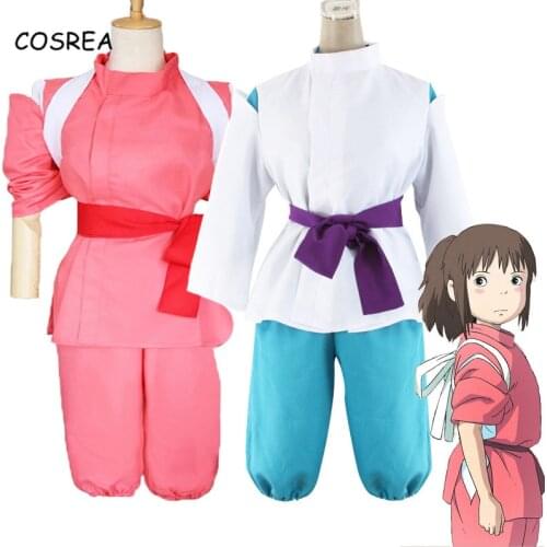Movie Spirited Away White Dragon Haku Nigihayami Kohakunus Ogino Chihiro Costume Cosplay Uniform Cosplay Party Costume Full Set