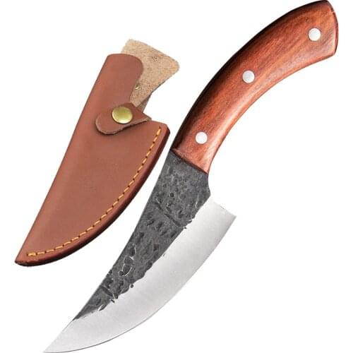 Japanese Style High Carbon Steel Forging Knife Hand-made By Chef Tang Sliced with Kitchen Boning Knife Butcher Knife