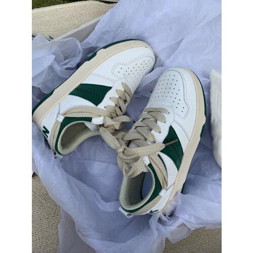 Unisex White Shoes Plus Size 36-44 Women And Mens Leather Walking Shoes Air Force Leather Fashion Sneakers