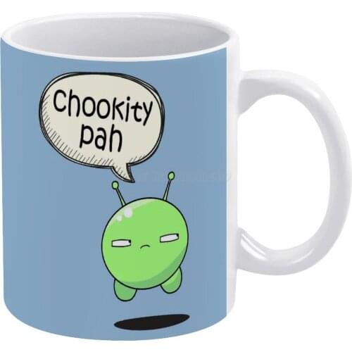 Chookity Pah White Mug New Good Quality Print Mug 11 Oz Coffee Cup Chookity Mooncake Mooncake Space Cute Funny Lol Humor Meme