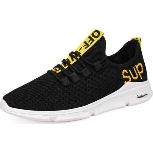 Summer Mens Casual Shoes Flying Mesh Surface Breathable Lace Up Sneakers Soft Sole And Wear-Resistant Running Shoes Size 39-44