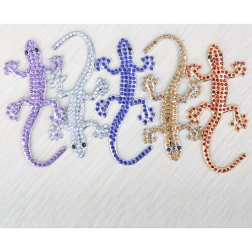 3D Metal Car Sticker Gecko Rhinestone Diamond Blue Orange Purple car accessories Lady Car DIY Decal Girl Shiny Auto Modification