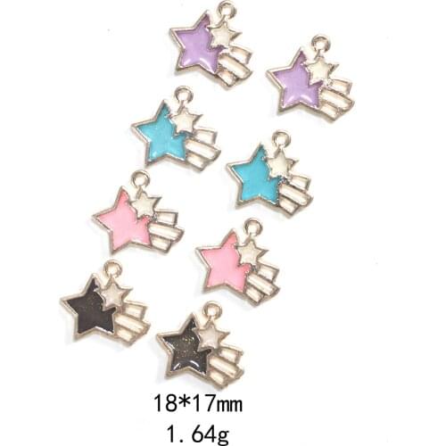 Novelty earrings Korean earrings weird jewelry, pearl powder meteor drop oil alloy jewelry accessories earring pendant