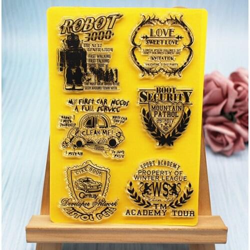 2019 new Clear Stamps/seal Robot stamp For DIY Scrapbooking photo paper craft card making silicone stamps for Decoration