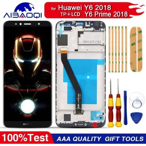 New Touch Screen LCD Screen For HUAWEI Y6 2018/Y6 Prime 2018/Y6P/Y9 2018 Phone Replacement Parts +Tool