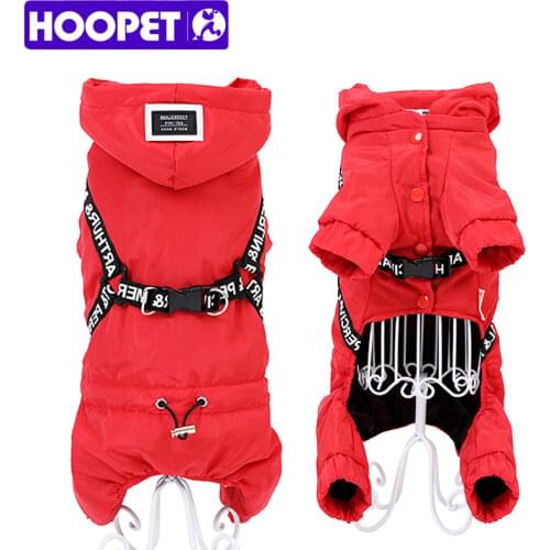 HOOPET Dog Clothes Winter Warm Pet Dog Jacket Coat Puppy Chihuahua Clothing Hoodies For Small Medium Dogs Puppy Outfit