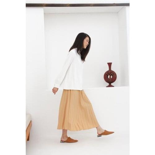 Pleated Long Skirt