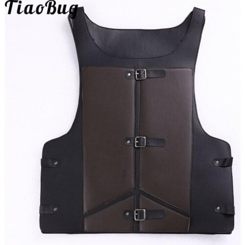 Adjustable PU Leather Breastplate Vintage Knight Leather Armor Cosplay Medieval Armor