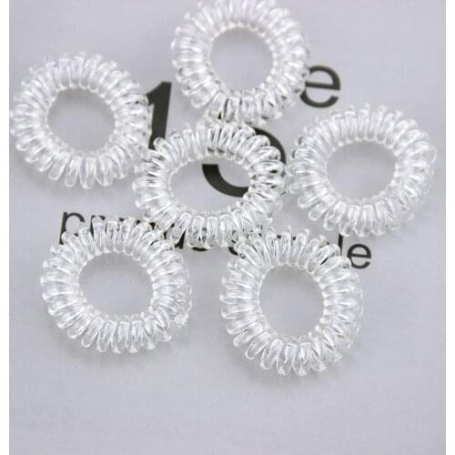 10/5Pcs Clear Elastic Hair Bands Girls Hair Accessories Rubber Band Headwear Hair Rope Spiral Shape Hair Ties Gum Telephone Wire