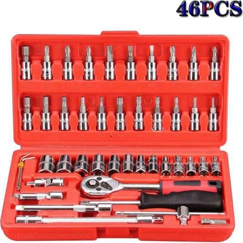 Car Repair Hand Tool,Socket Wrench Set,Universal Key,Ratchet Spanner Kit,Ratchet Bicycle Repair Tool,Ratchet Wrench,Spanner Set