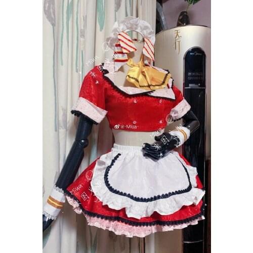 [Customized] Anime Azur Lane Taiho Maid Uniform Party Dress Lolita Outfit Any Size Cosplay Costume Women Halloween Free Shipping