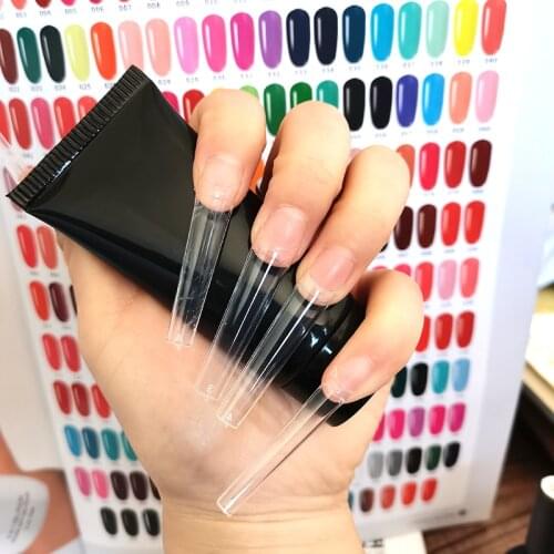 600Pcs XXL False Nails Tip C Curve Coffin Tips Long Half Cover Nails Manicure 10 Size Acrylic Extension System Press On Nail DIY