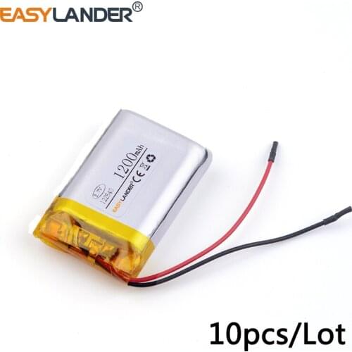 10pcs/Lot 3.7v lithium Li ion polymer rechargeable battery 122540 1200mAh for DVR RECORD MP3 MP4 GPS SMART WATCH SPORT CAMERA