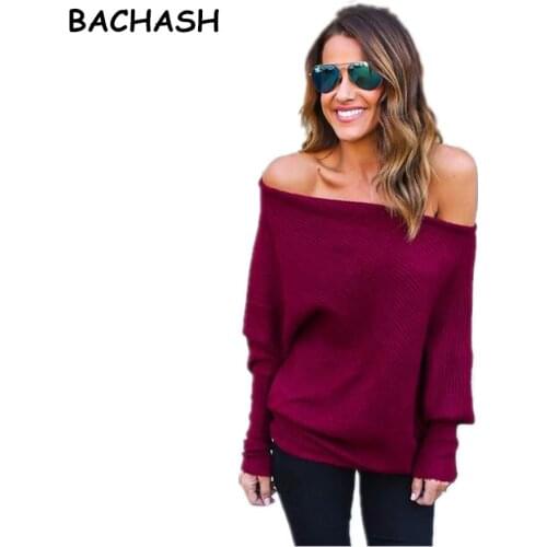 Женские пуловеры с открытыми плечами BACHASH China At AliExpress